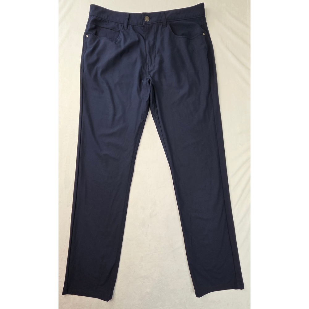 Member's Mark Performance Pant Mens 34x32 Navy Excellent Benton Slim Fit